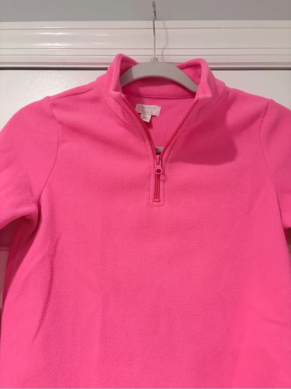 The Children's Place Hot Pink Quarter-Zip Fleece Pullover